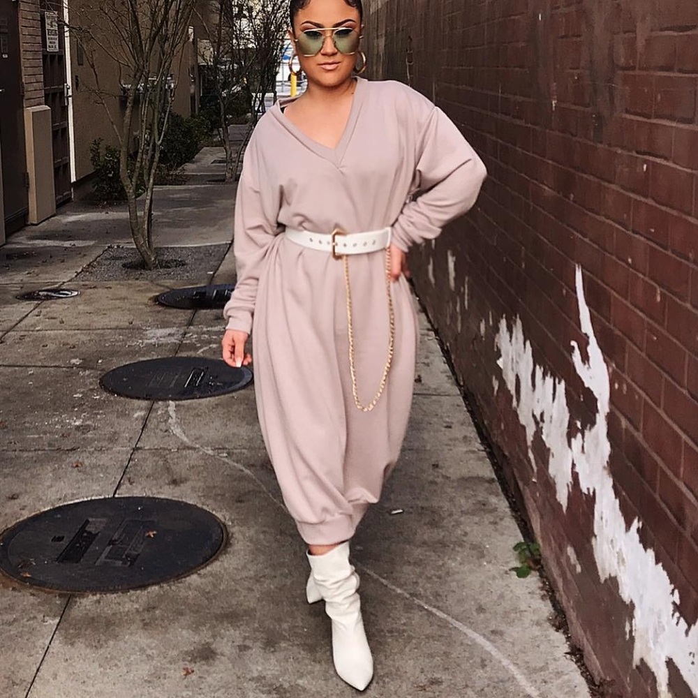 Long sweater dress